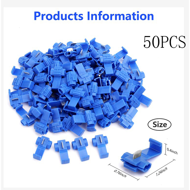 50 Stuks Draad Kabel Connectors Scotch Lock Elektrische Quick Splice Terminals Crimp Niet-destructief Zonder Breken Lijn AWG 22-18: Army Green