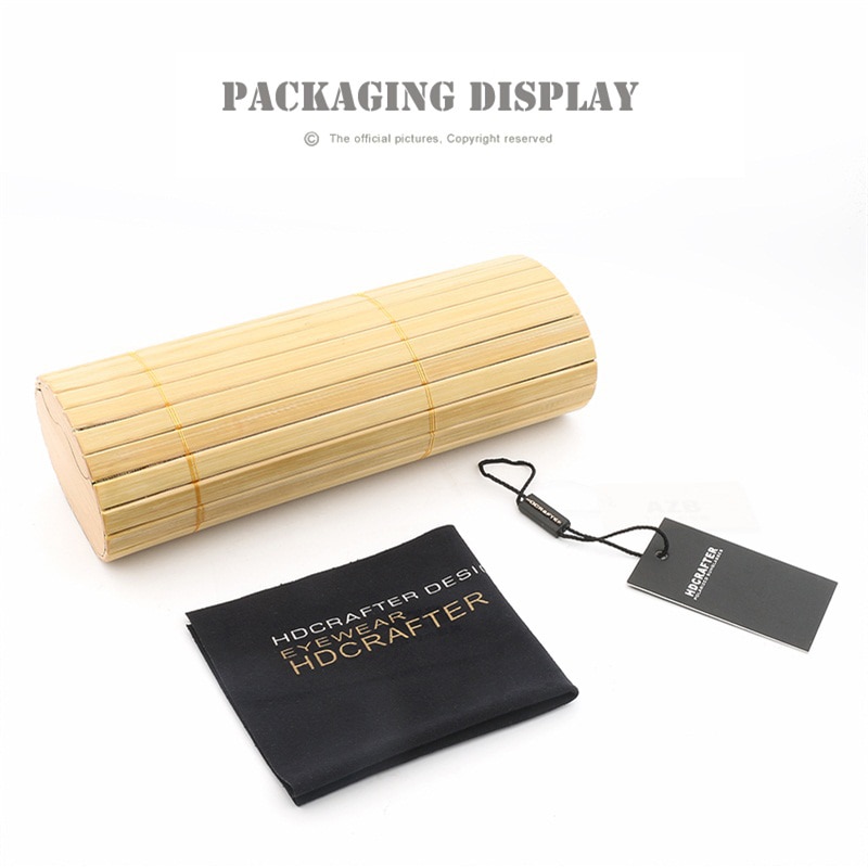 HDCRAFTER Wood Glasses Frame with Clear lens Men Copper Myopia Prescription Eyeglasses Male Wooden Optical Frame Eyewear