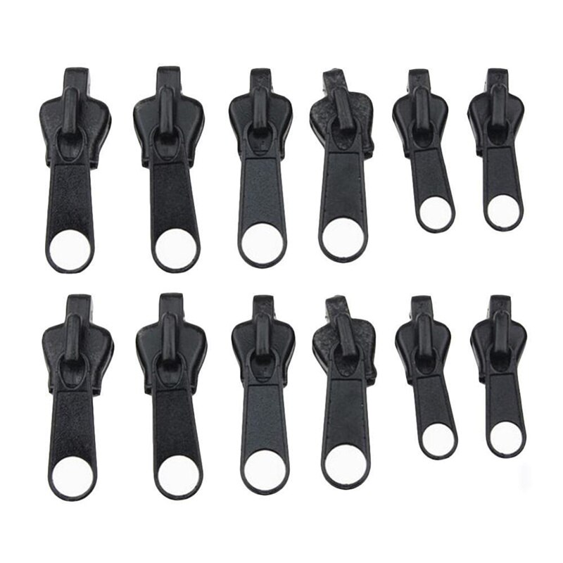12 PCS Zipper Sliders Universal Instant Fix Zipper Repair Kit Replacement Zip Slider Teeth Rescue Zippers: A