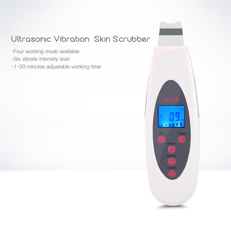 Ultrasonic Face Skin Scrubber Facial Cleaner Peeling Facial Blackhead Removal Pimples Pore Black Spot Cleaner Tool