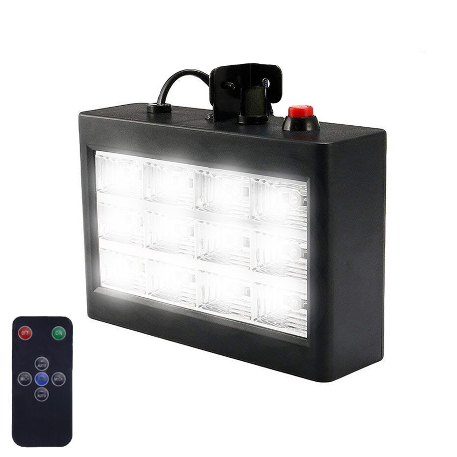 Alien afstandsbediening 12 led rgb witte stroboscoop podiumverlichting effect disco dj bar feest kerst flits geluid actief licht