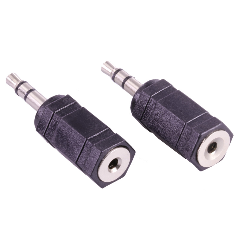 Jack 3.5 mm to 2.5 mm audio-adapter met 2.5mm mannelijke en  to 3.5mm vrouwelijke stekkers voor aux-luidsprekerkabel, stereo hoofdtelefoon, headset en microfoon