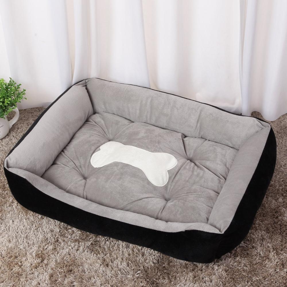 Whpc Huisdier Bed Warm Pet Producten Voor Kleine Medium Grote Hond Zachte Huisdier Slaapbank Voor Honden Huis Voor Kat puppy Katoen Dikke Kennel Mat: black / XXS