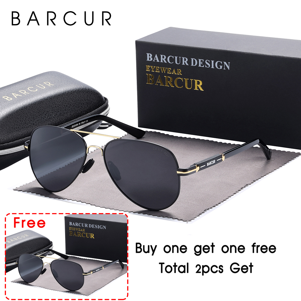 Barcur polarisierte herren sonnenbrille Pilot sonnenbrille für männer zubehör fahren angeln, wandern brillen oculos gafas de sol