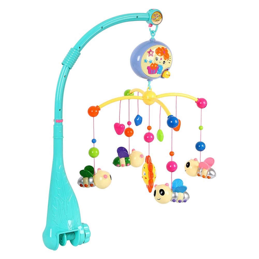 Pasgeboren Baby Musical Rammelaars Wieg Bed Wieg Mobiele Bee Animal Hangers Nusery Lullaby Speelgoed 360 Graden Roterende