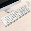 Wireless Keyboard Mouse Set 2.4G Wireless Keyboard Punk Keycap For PC/Mute Mini Portable Mice Keyboards Girl: GN