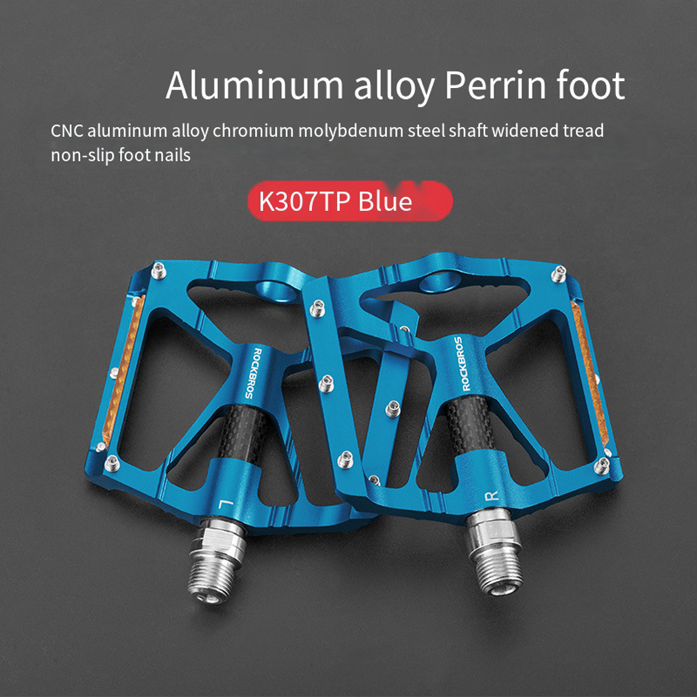 ROCKBROS Bicycle Pedal, Peilin Anti Slip Mountain Bike Pedal, Aluminum Alloy Riding Pedal, Mountain Bike Bicycle Accessories: Blue