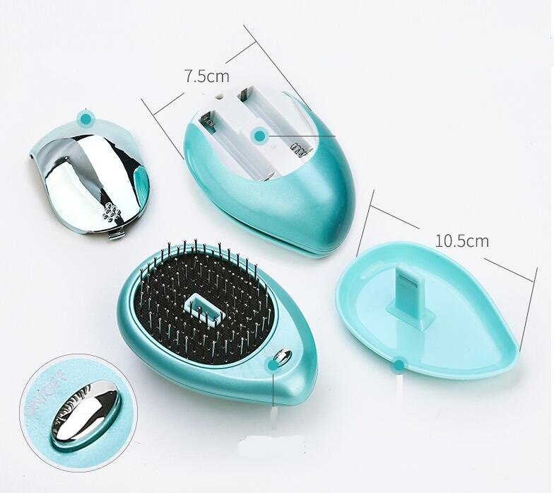 Cepillo iónico portátil eléctrico para el cabello alisador de cabello cepillo peine para el pelo masaje antiestático Mini peine de pelo lacio
