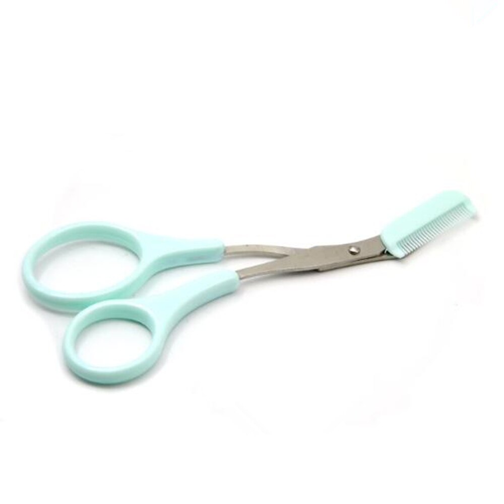 Rasoir pour sourcils et sourcils pour femmes, peigne, tondeuse, épilateur, outil de maquillage, cosmétique: blue with 1 comb