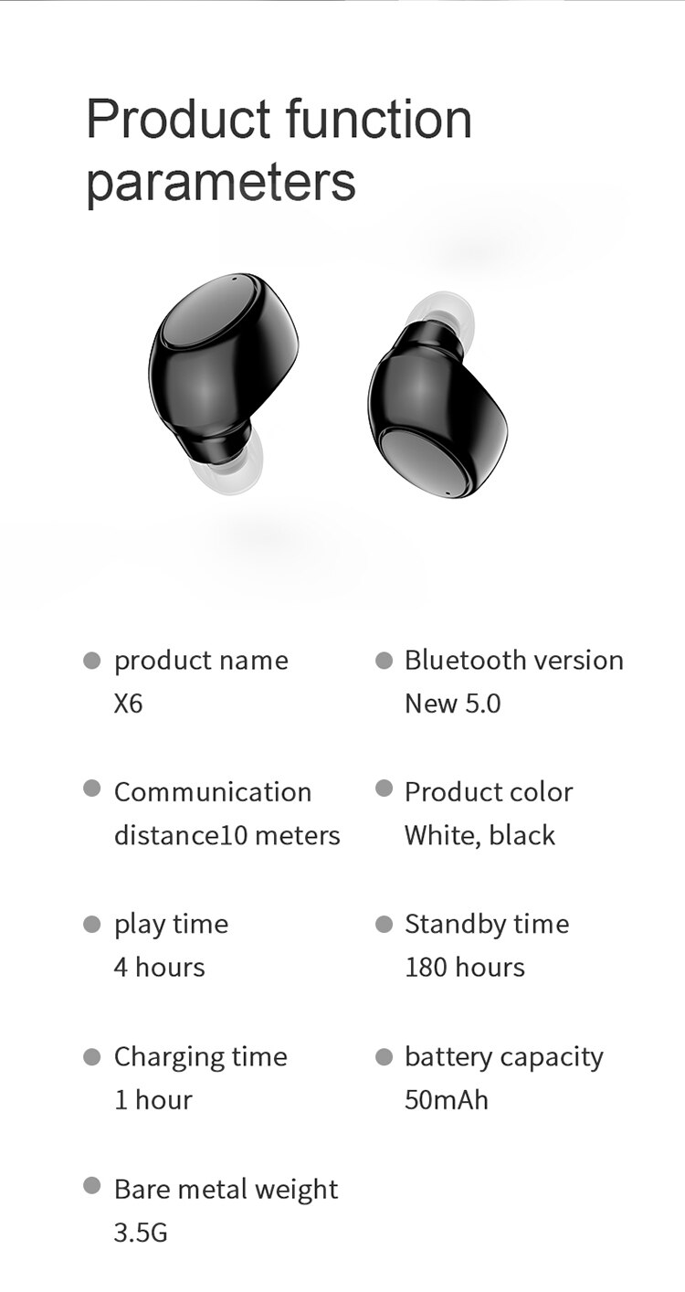 Mini Draadloze Bluetooth 5.0 Oortelefoon In Ear Sport Met Microfoon Handsfree Headset Oordopjes Voor Alle Telefoon Voor Samsung Huawei Oortelefoon