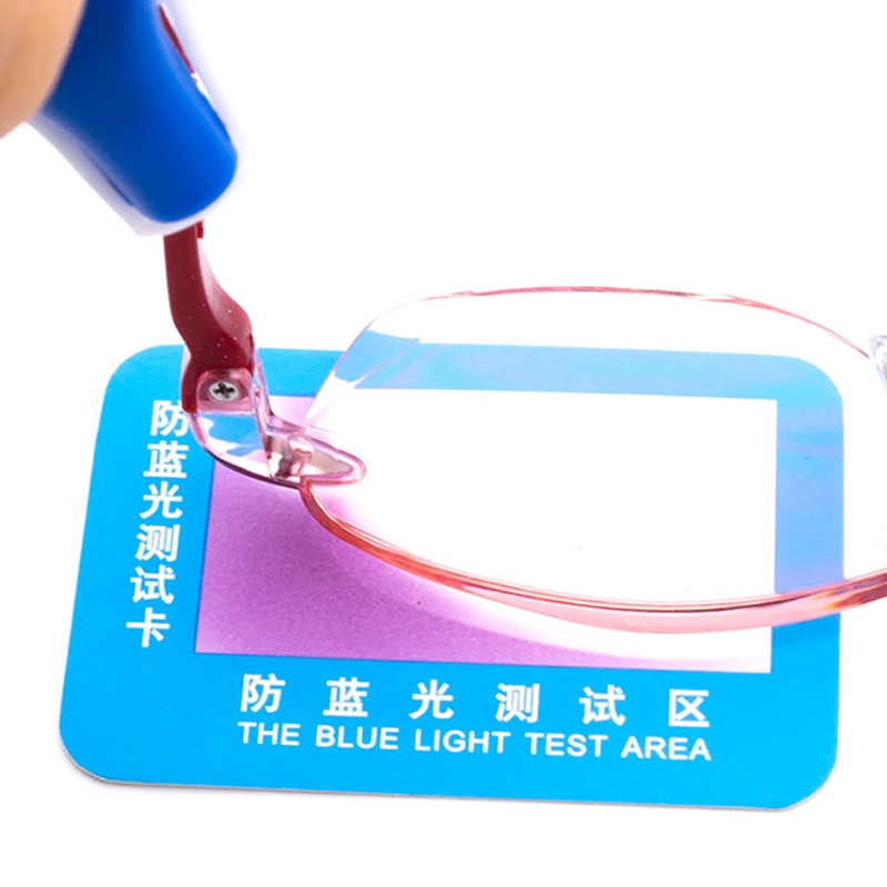 10Pcs/set Anti-Blue Light Test Card Test Light Glasses UV Test Accessories Card Blue Light Detection Card Generator Card