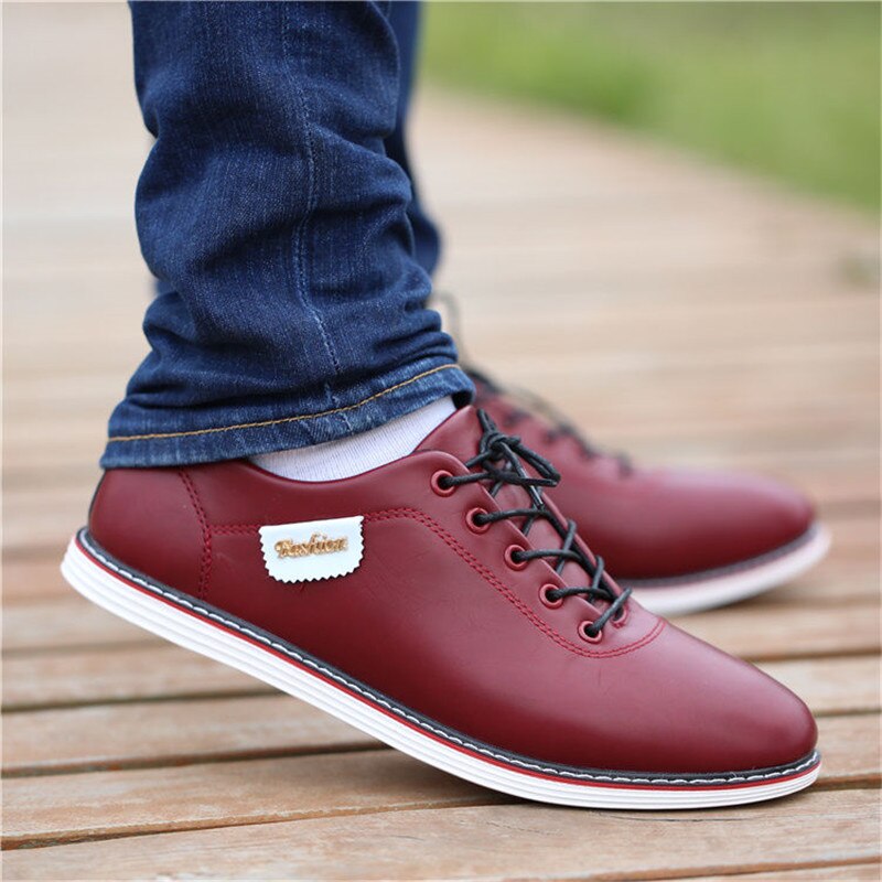 Loafers Walking Footwear Tenis Feminino Outdoor Breathable Sneakers Men&#39;s PU Leather Business Casual Shoes for Male fgb