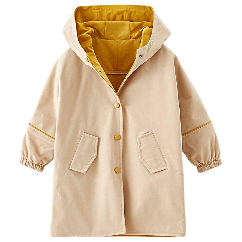 Kinderen meisjes trenchcoat hoodies jas 4 6 8 10 12 13 jaar tienermeisjes kleding dubbelzijdige jas herfst bovenkleding kinderen