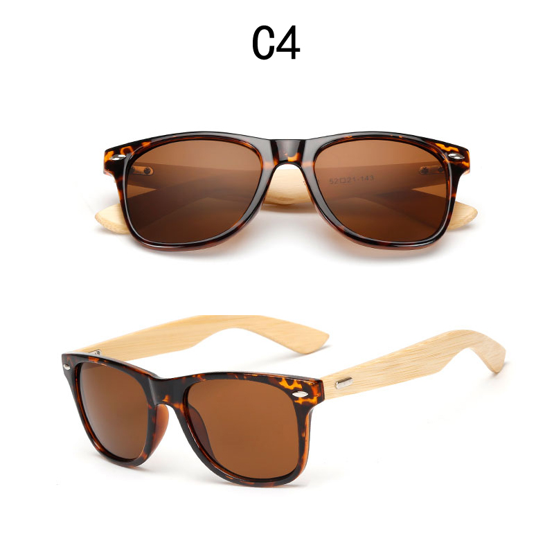 16 color Bamboo Sunglasses Men Wooden Sunglasses Women Brand Mirror Original Wood Sun Glasses retro de sol masculino: Yellow