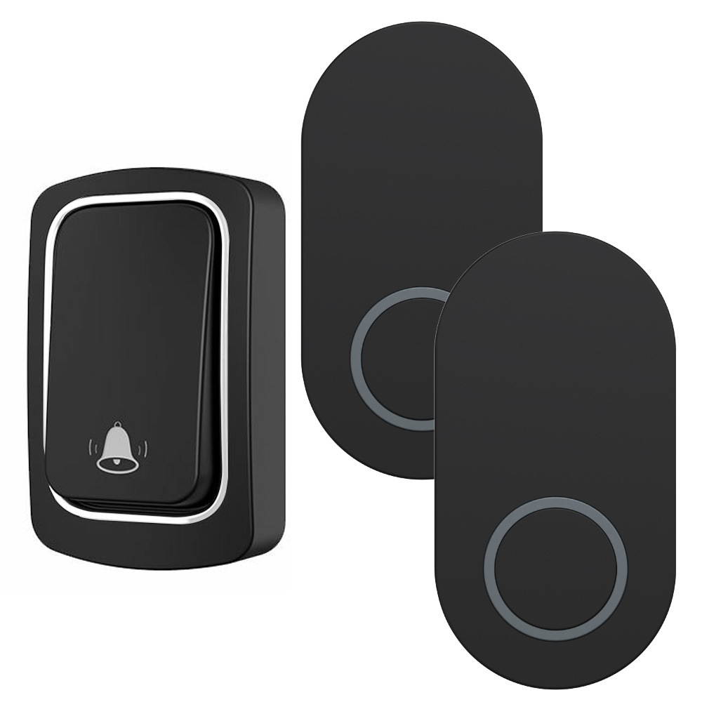 Home Waterproof Battery Free Self Generating Power Doorbell With 60 Ringtones And High Volume AC Electronic Wireless Door Bell: Red / us