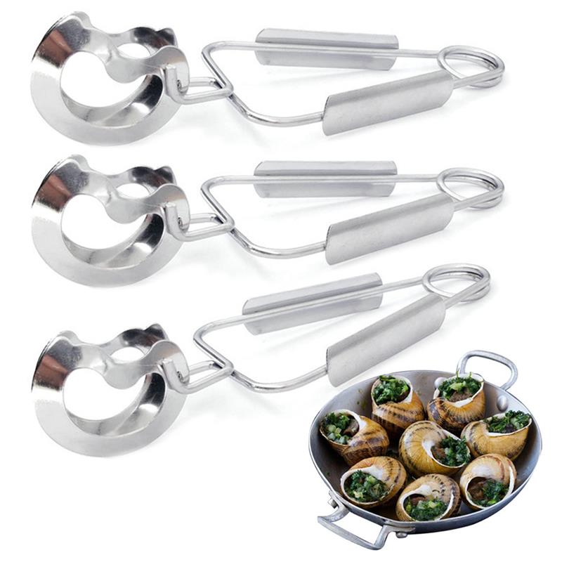 Kapmore 3Stck/einstellen Küche Zange rostfrei Stahl Frühling Lebensmittel Tong Kochen Werkzeug Zubehör Pro Schnecke Küche Werkzeug: Ursprünglich Titel