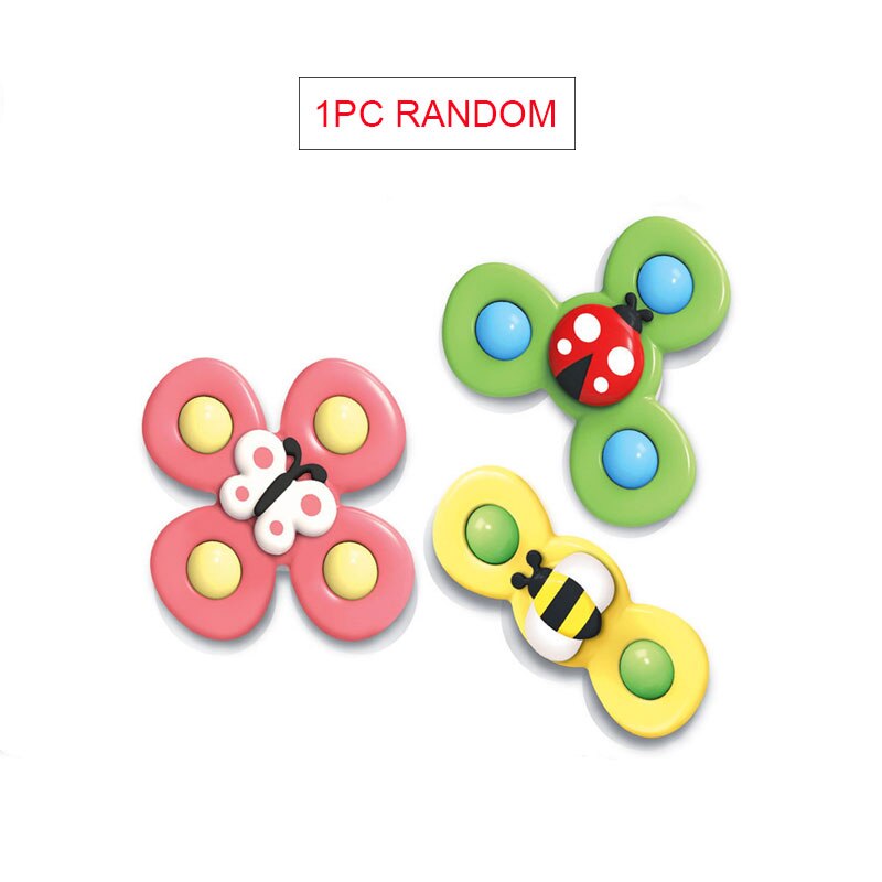 Neue Lustige freundlicher Spielzeug Nette Karikatur Insekten Saugnapf Spinner Spielzeug Schlecht Spielzeug Für freundlicher Baby Rassel Spielzeug Dreh oben: 1PC zufällig