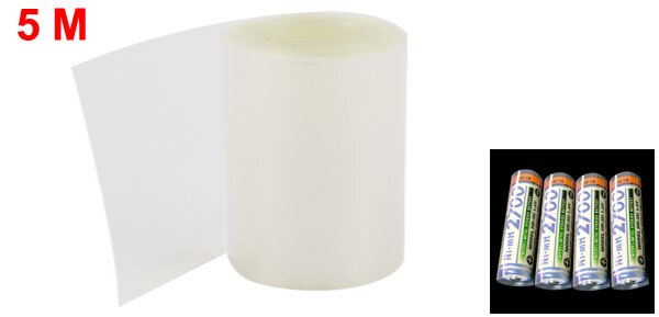 Uxcell 5 Meter 64mm Breedte Pvc Warmte Krimpfolie Buis Geel Voor Aa Batterij. | zwart | blauw | clear | groen | grren | geel