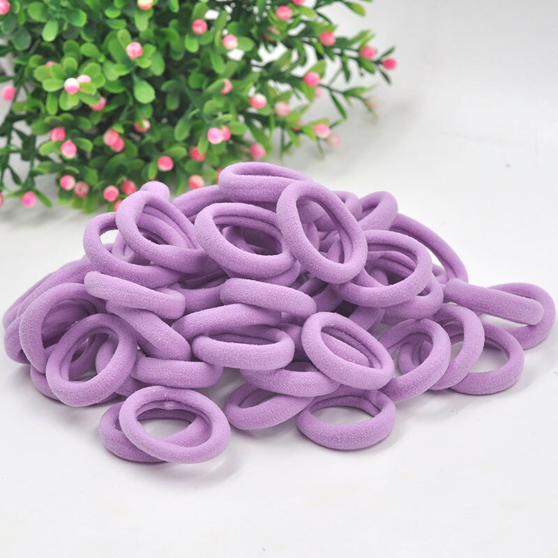 Aikelina 50 st/lot 3cm hårgummiband tillbehör liten storlek godisfärger hårresår för tjej
