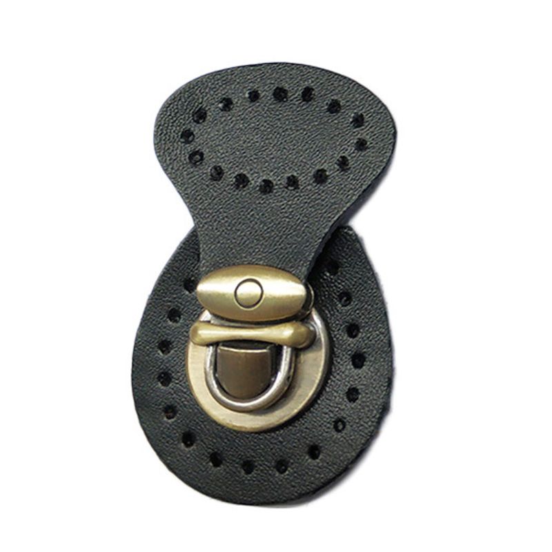 Artificial Leather Magnetic Button Lock Bag Snap Closure Buckle Clasp Fastener Replacement DIY Handbag Purse Sewing Accessories: Black