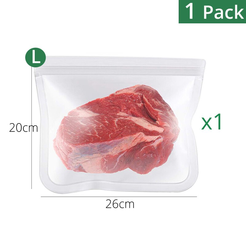 Food Storge Bags, Reusable Zero waste Airtight Seal Sandwich & Snacks & Fruit & Lunch Preservation Bags, Kitchen Tools: 1 x Large