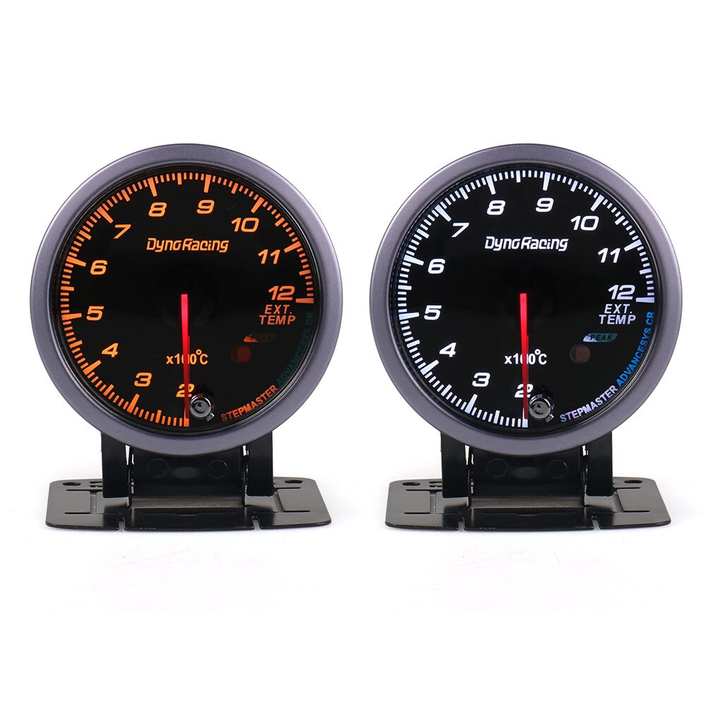 Dynoracing 60MM Exhaust Gas temp gauge White/Amber light with peak function 200-1200C EGT Gauge Car meter BX101485