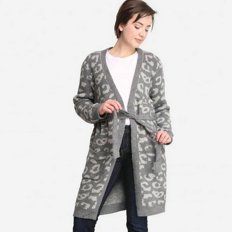 Luipaard Print Fleece Badjas Dekens Super Zachte Winter Dikke Warme Lange Gewaad Thuis Nachtkleding Sofa Wearable Slapen Dekens