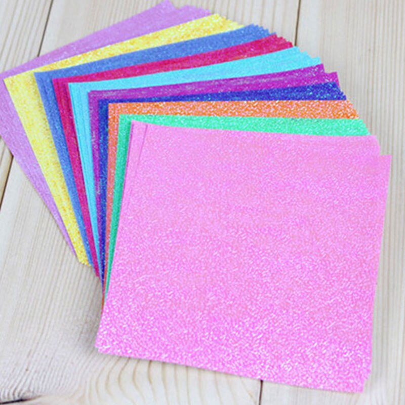 50 sztuk/zestaw papier origami cięcie papieru jednostronnie lśniące składane jednokolorowe papiery dzieci Wykonany ręcznie Scrapbooking, rzemiosło dekoracji