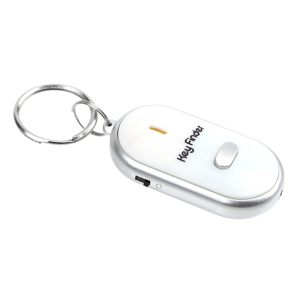 Apito localizador de chave piscando bip remoto perdido keyfinder localizador keyring: White