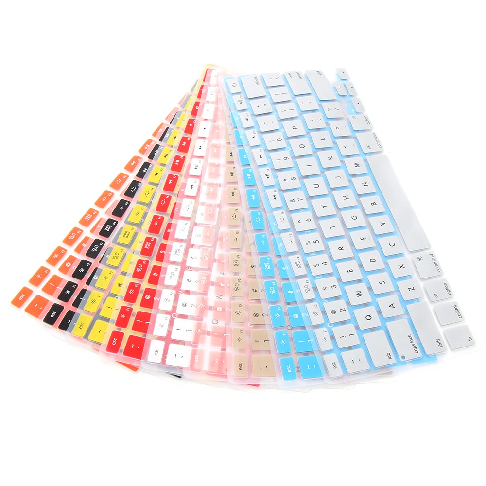 Bunte Weiche Silikon Tastatur Abdeckung Aufkleber Film Schutz Für Apfel Macbook Profi Luft 13 &quot;15&quot; 17 &quot;Computer zubehör