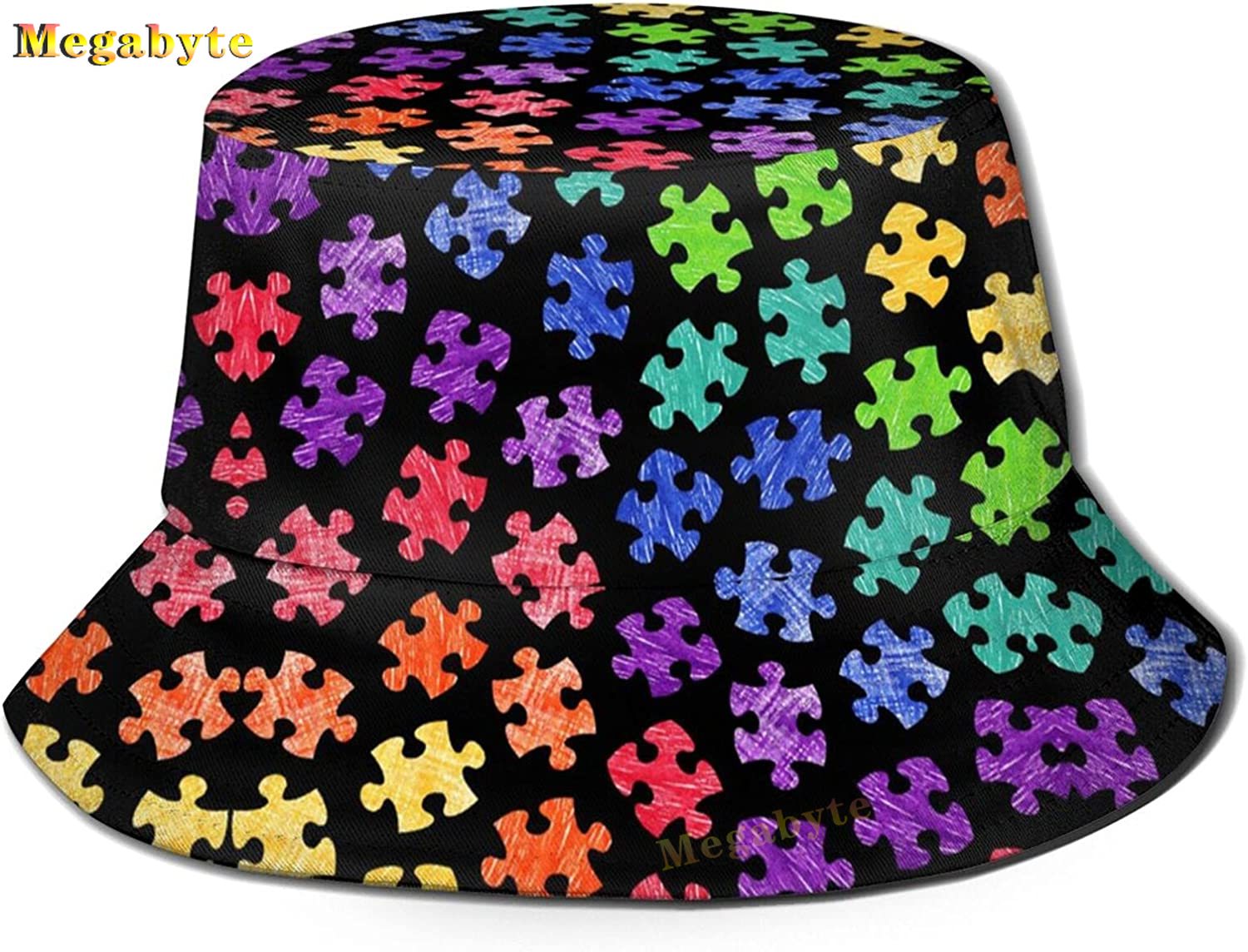 Autism Bucket Hats Autism Awareness Fishman Hat Summer Travel Beach Sun Hat Outdoor Fisherman Cap: army green