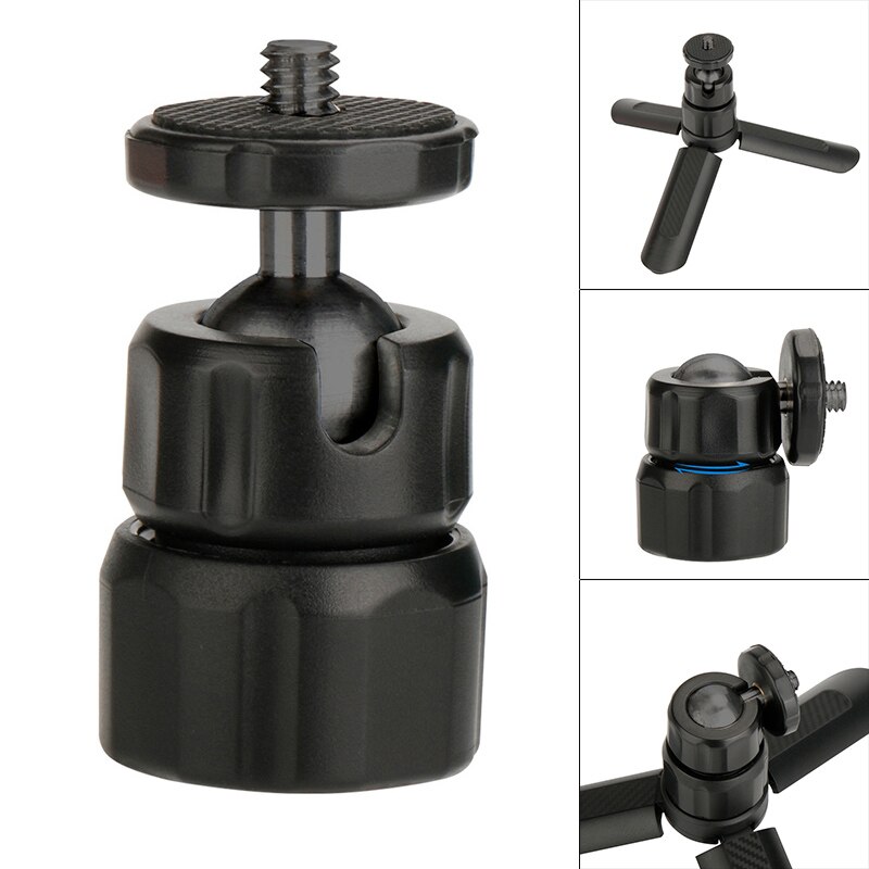 Mini rótula de bola de trípode con Base de rosca de tornillo de 1/4 pulgadas para videocámara DSLR EM88