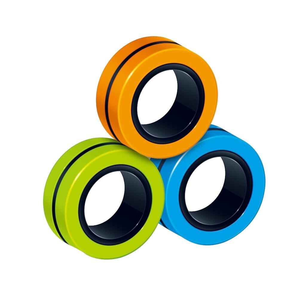 Anillo de pulsera magnético para niños, Spinner de 3 a 15 uds, anillo de utilería mágica, juguetes antiestrés para niños