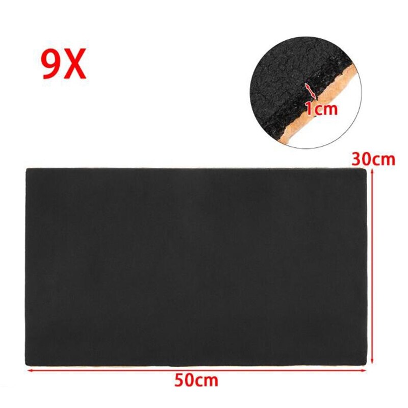 New9Pcs Auto Geluiddempende Mat, Butyl Automotive Sound Deadener, Audio Noise Isolatie En Demping