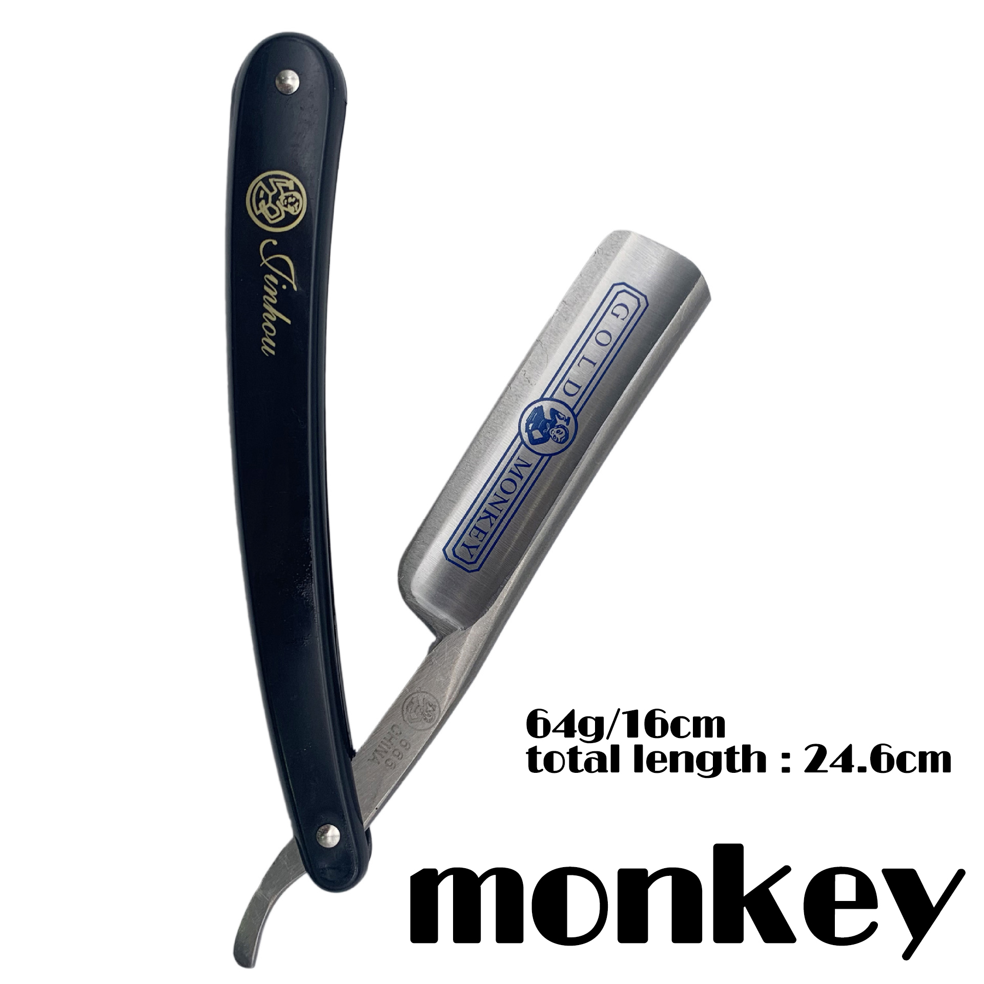 Classic Straight Edge Barber Razor Beauty Shaving Knife Salon Manual Men's Beard Cut Throat Shavette: Orange