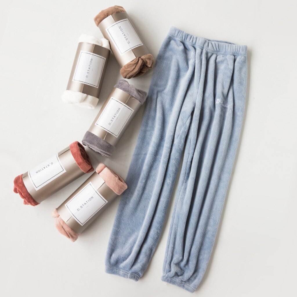Ladies Sleeping Pants Pure Coral Velvet Household Trousers Variety Styles Sleep Bottoms Trousers Soft Pants Household Wear 926: A