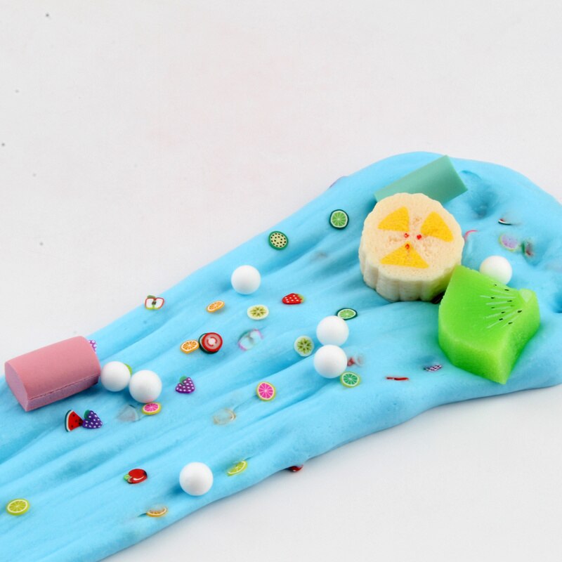 60ml Eis Schleim Baumwolle Schlamm Obst Liefert Flauschigen Schleim Tonne Charme Polymer Anti-presse Spielzeug für freundlicher Hand Plastilin