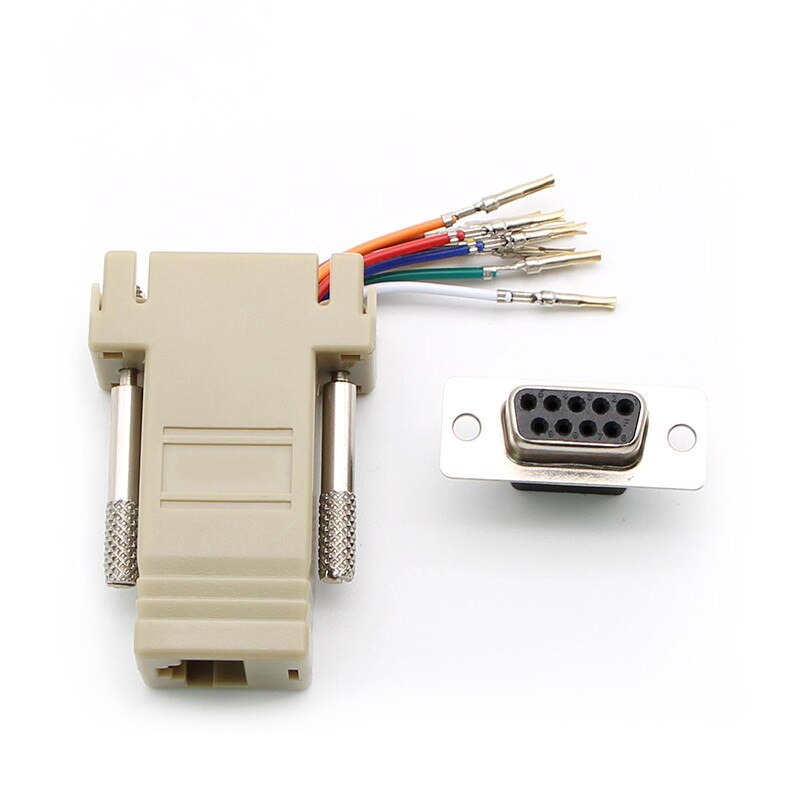 DB9 Female/Male To RJ45 Female/Male DB9 To RJ45 Adapter Connector Rs232 Modular Cab-9as-fdte To Rj45 Db9 for Computer: Female