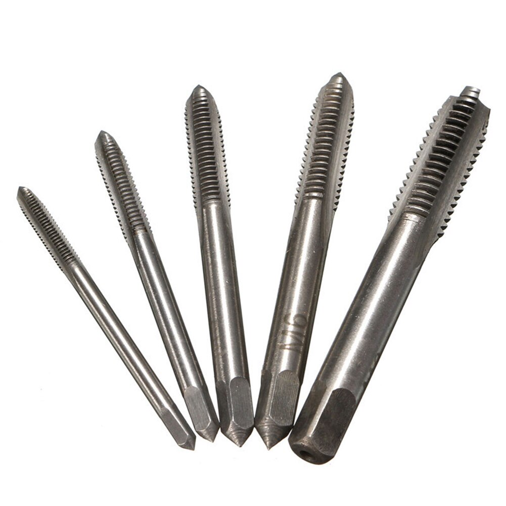 Tapping Screw Thread Metric Plug Taps HSS Titanium Machine Hand Tap 3mm 4mm 5mm 6mm 8mm M3-M8 set Hand Grinding Carving Tool