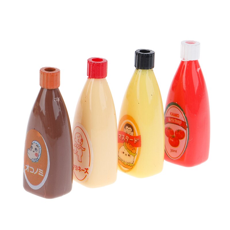 1:12 Dollhouse Miniature Food Mini Chocolate Sauce ketchup Jam Dolls Kitchen Toy