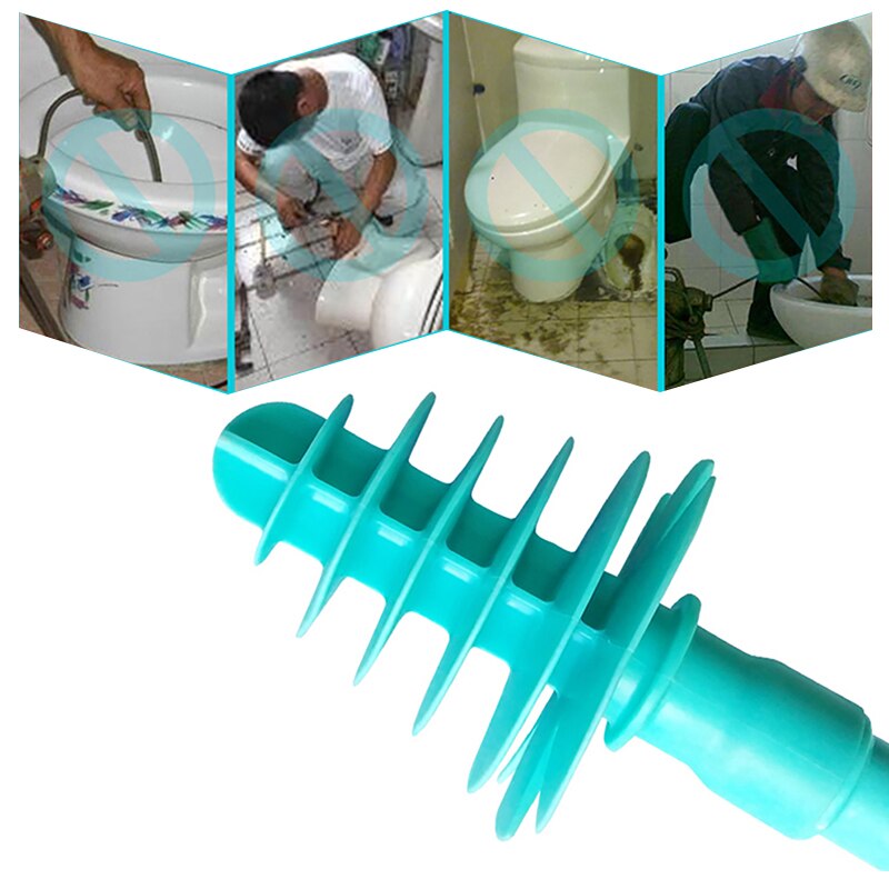 Huishoudelijke wc bagger tool Flexibele Kop Toilet Plunger Zuiger Verstoppen Remover Verstopt Sifon Wc Sterke zuigkracht Drain Cleaner