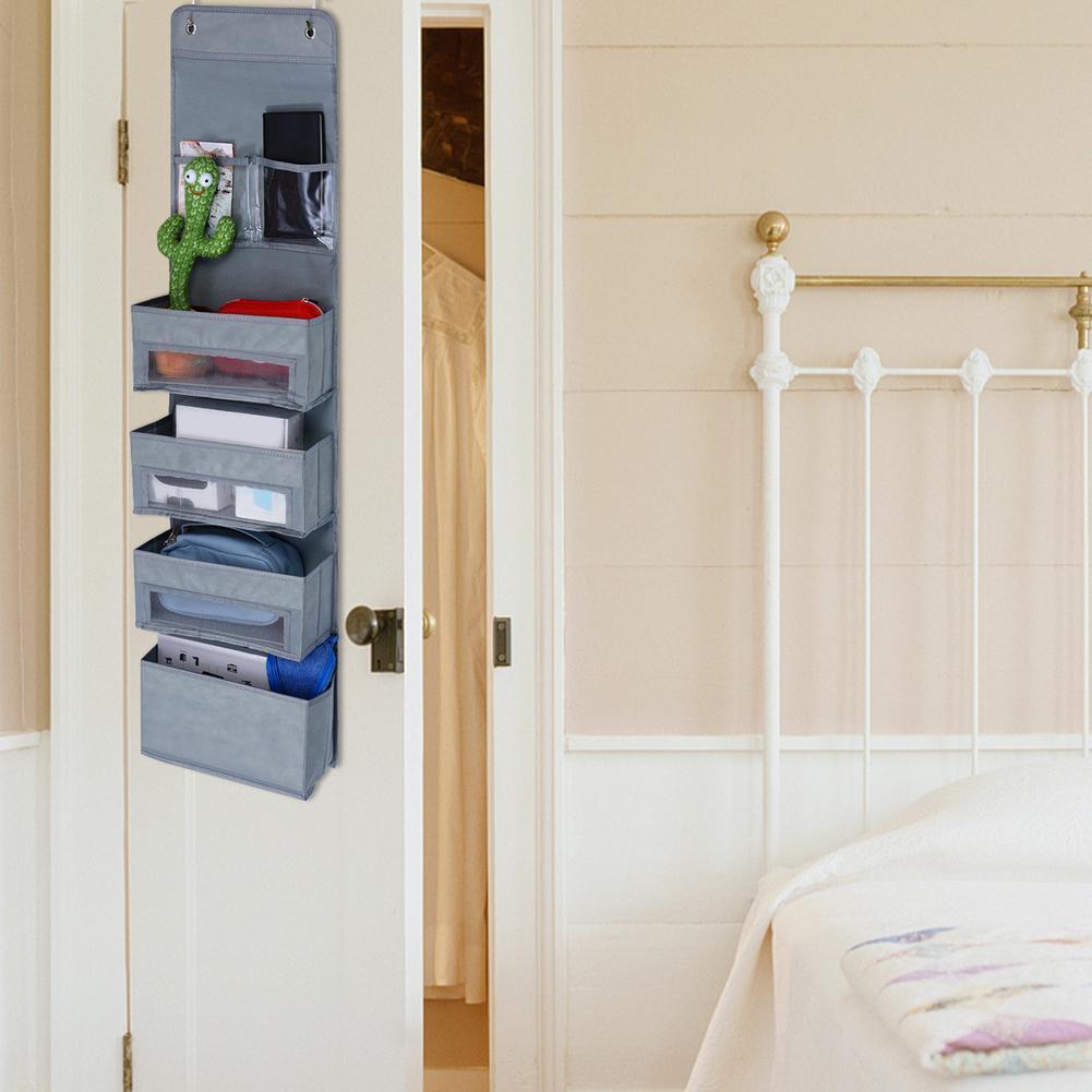1 Pack 5-Shelf Over Door Hanging Organizer, Wall Mount Storage for Bedroom Room E7Z2