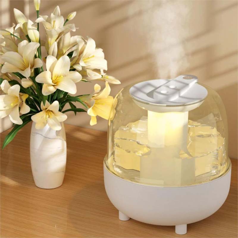 Humidificador aromático de gran capacidad de 4L, humidificador de aire ultrasónico para el hogar, purificador de aire, humidificador con luz Led, doble pulverización
