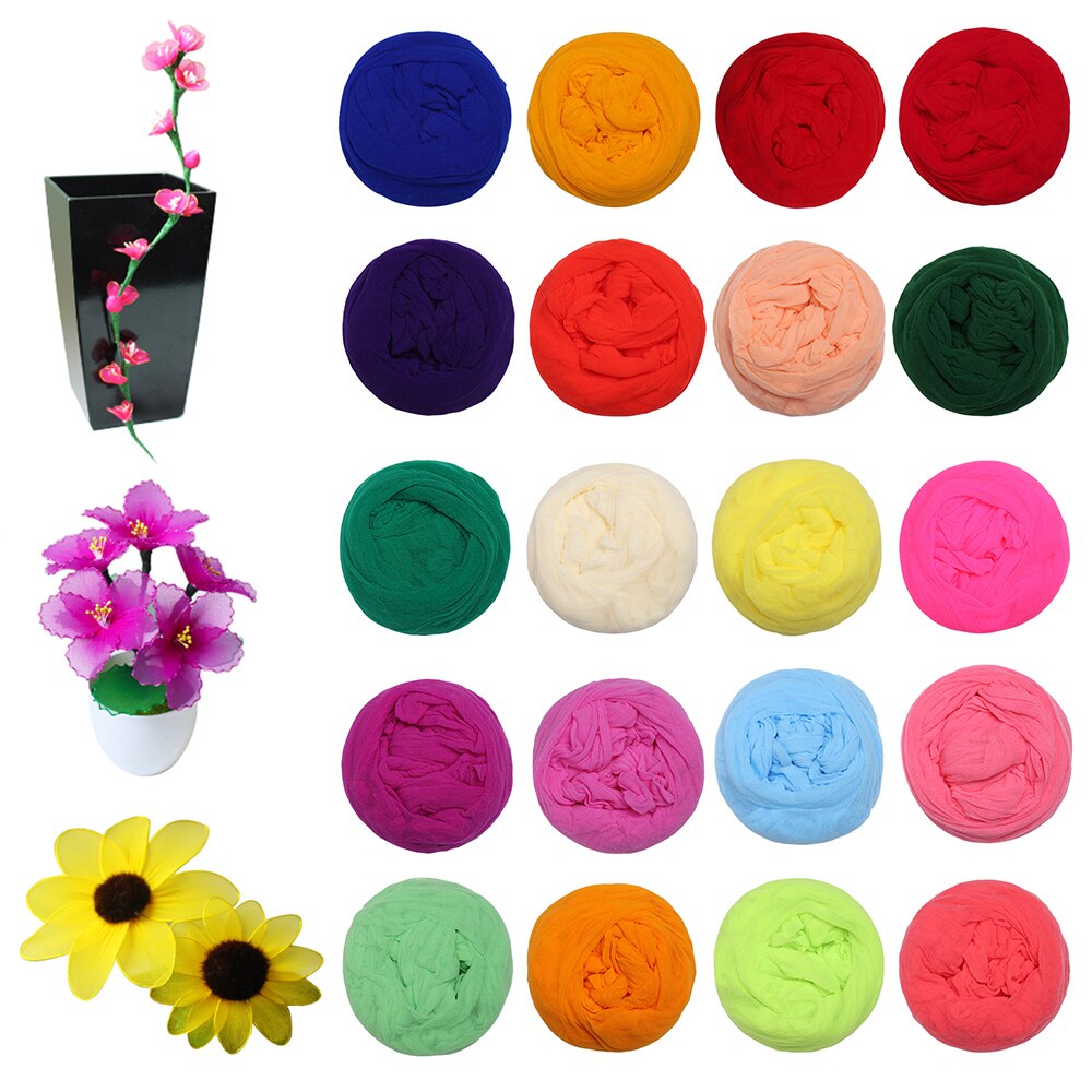 5Stck Mehrfarbig Künstliche Blume Zubehör Heimat Dekor handgefertigt Kranz Partei Nylon Strumpf Zug Siebdruck