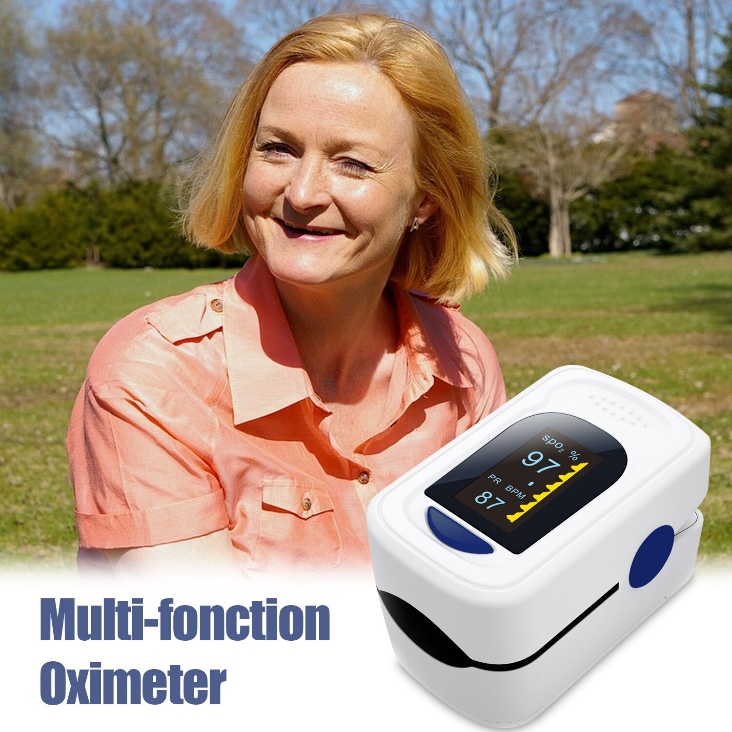 Digitale Vingertop Pulsoxymeter Oled-scherm Blood Oxygen Sensor Verzadiging SpO2 Monitor Meting Meter