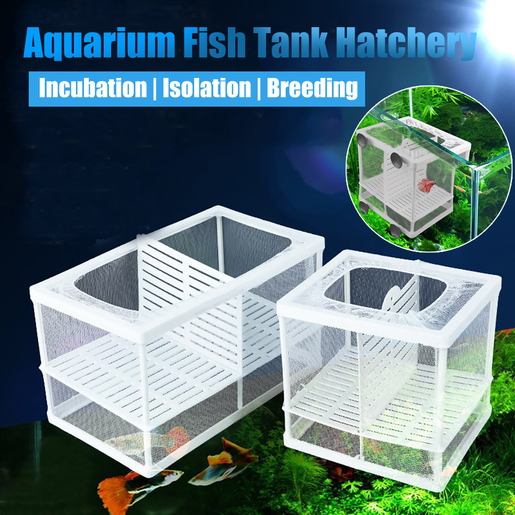 Fish Breeding Breeder Box Aquarium Fish Hatchery Isolation Net Fish Tank Incubator Box Hanging Aquarium Accessory Supplies