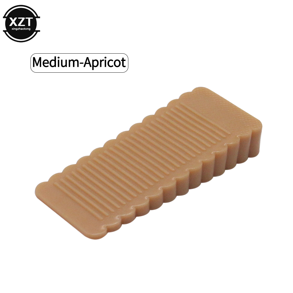 Trapezium Silicone Rubber Deur Stop Stoppers Deur Blok Kinderen Anti-Map Hand Hotel Veiligheid Deur Kaart Opknoping Deur Stop: Oranje