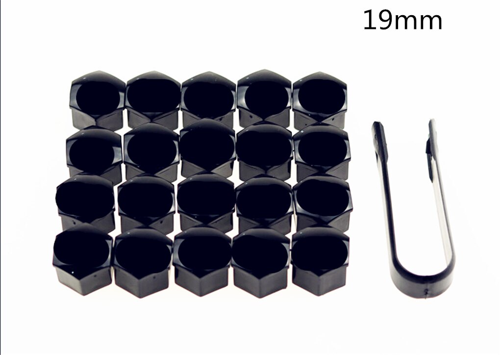Car Wheel Nut Cap tire Hub Screw Cover 17/19/21 Bolt Protector for Ford C-MAX Flex B-MAX Atlas Five FG F-350 F-250 E-Series: Black-19mm