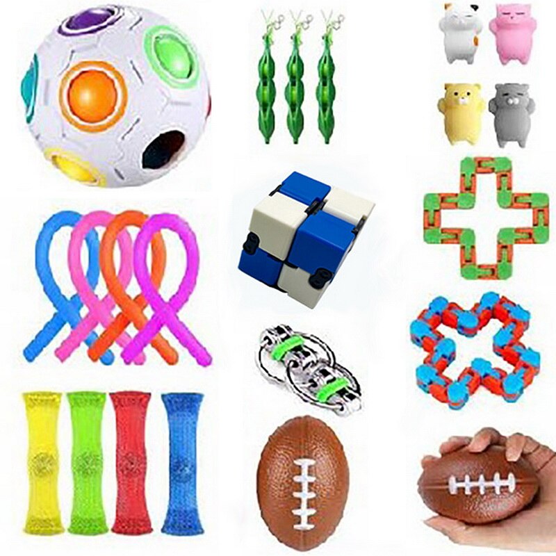 Funny Combination 50 Pieces Extrusive-Solving Fidget Kids Toys Various Styles Toy Set: 14pcs