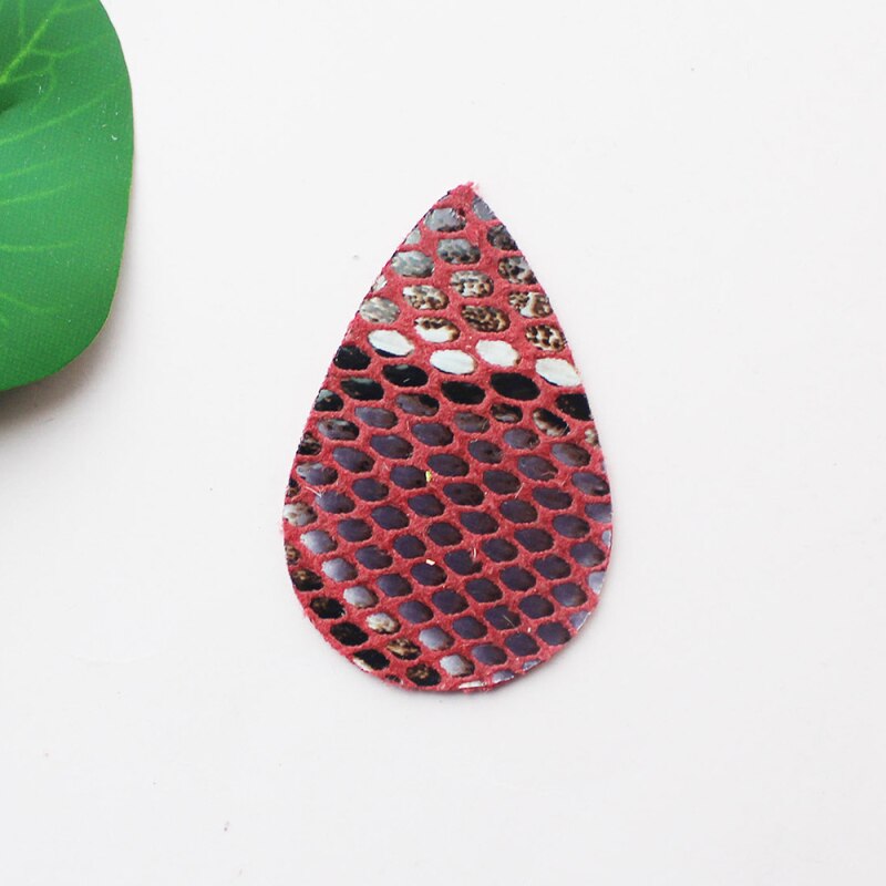 10 pièces Vintage serpent motif PU cuir boucle d'oreille feuille matériaux bijoux à bricoler soi-même faisant des accessoires fournitures: 1